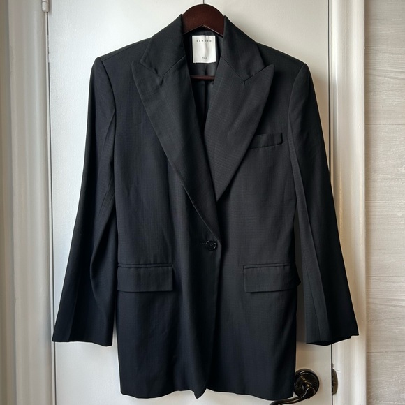 New SANDRO Tailored Blazer Black - Picture 4 of 15